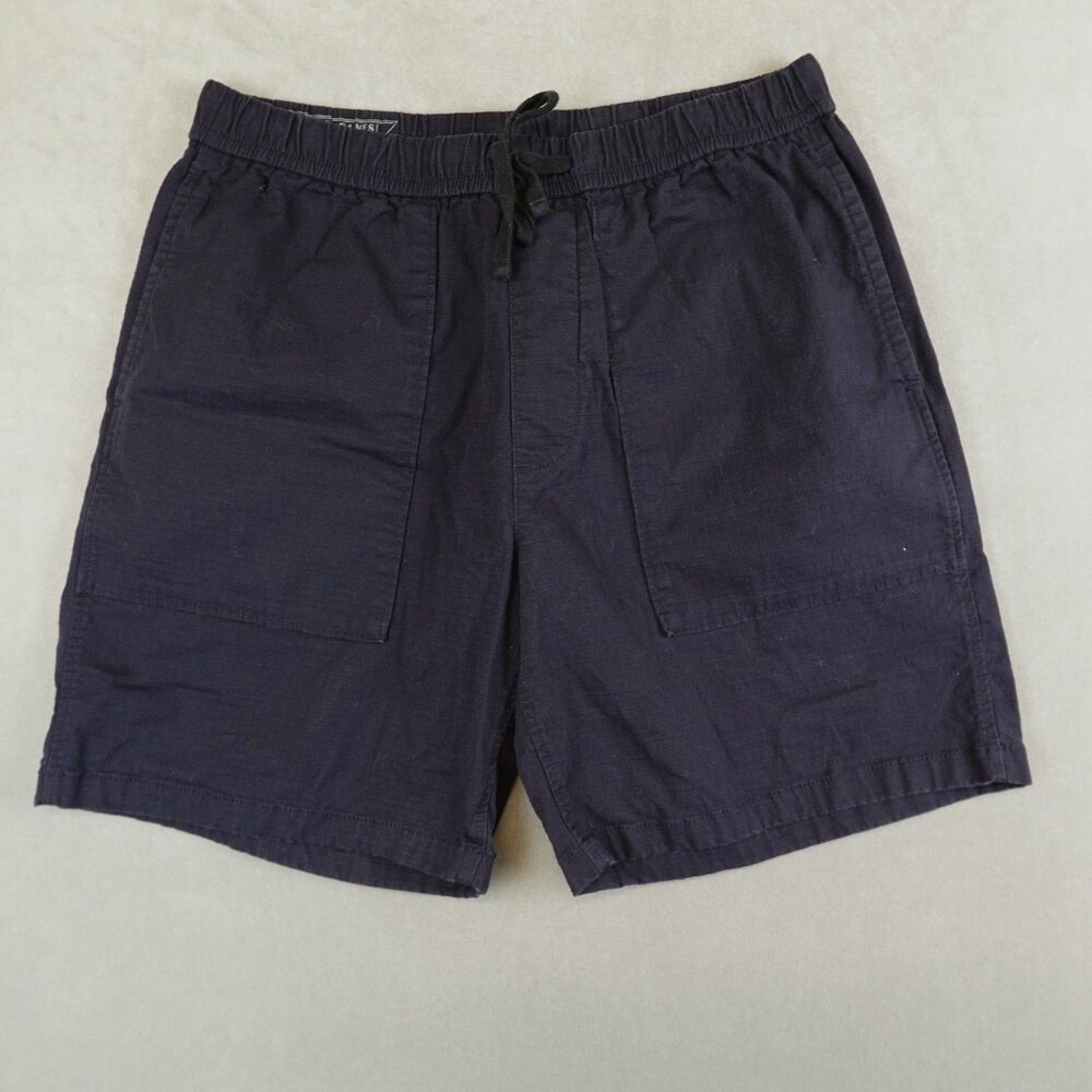 J Crew Wallace & Barnes 7" Ripstop Camp Shorts Men Medium Navy Pull On Casual